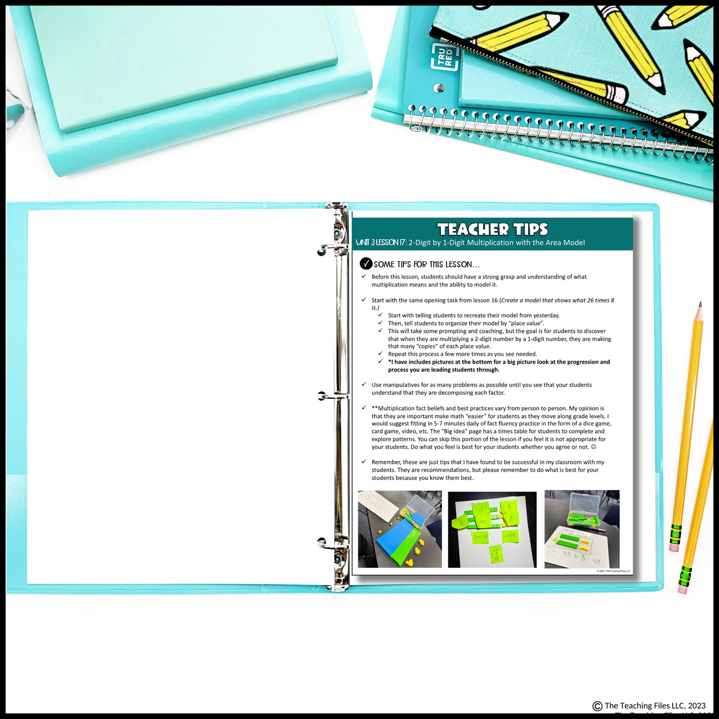 2-Digit by 1-Digit Multiplication Guided Notes Lesson 4th Grade Math CCSS-Aligned