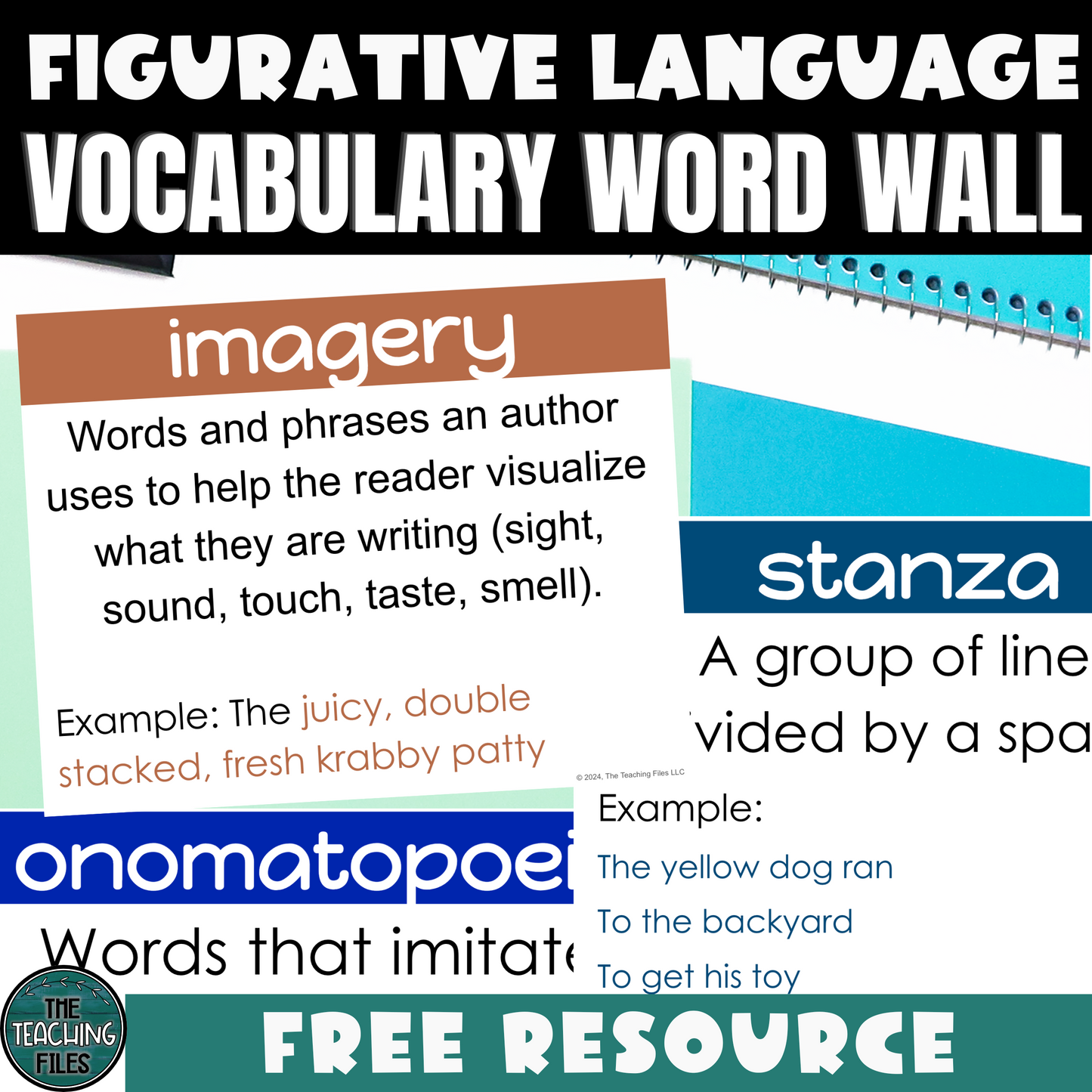 Figurative Language Word Wall Free Resource