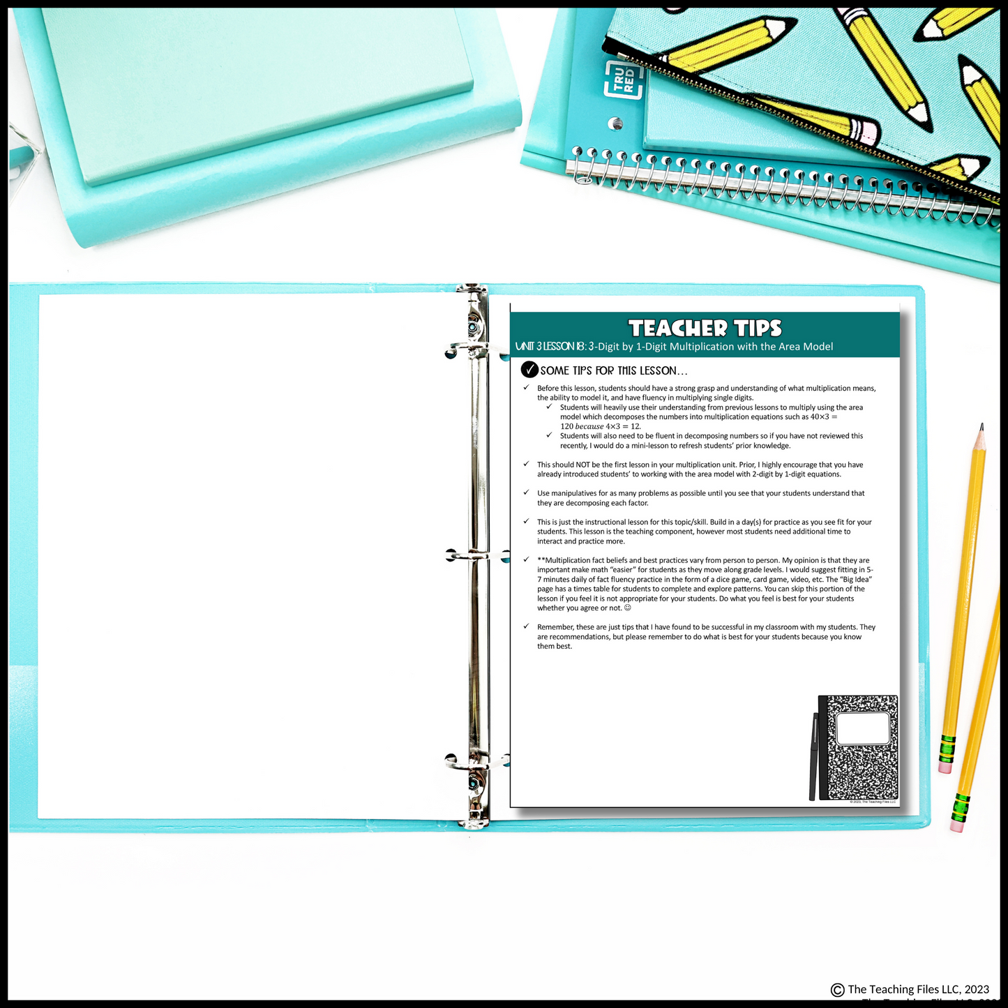 3-Digit by 1-Digit Multiplication | 4th Grade Math Guided Notes Lesson | CCSS-Aligned