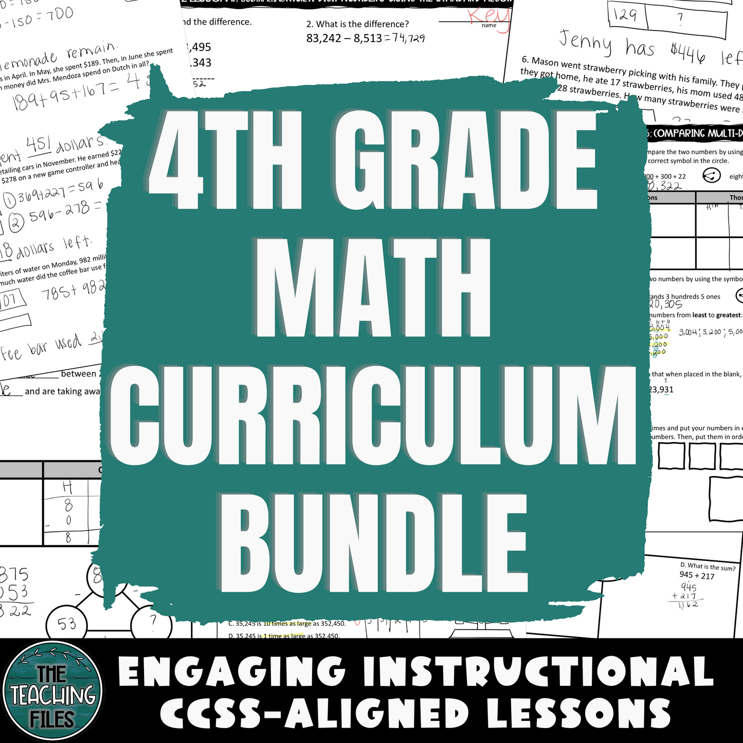 4th Grade Math Units Whole Year CCSS Aligned