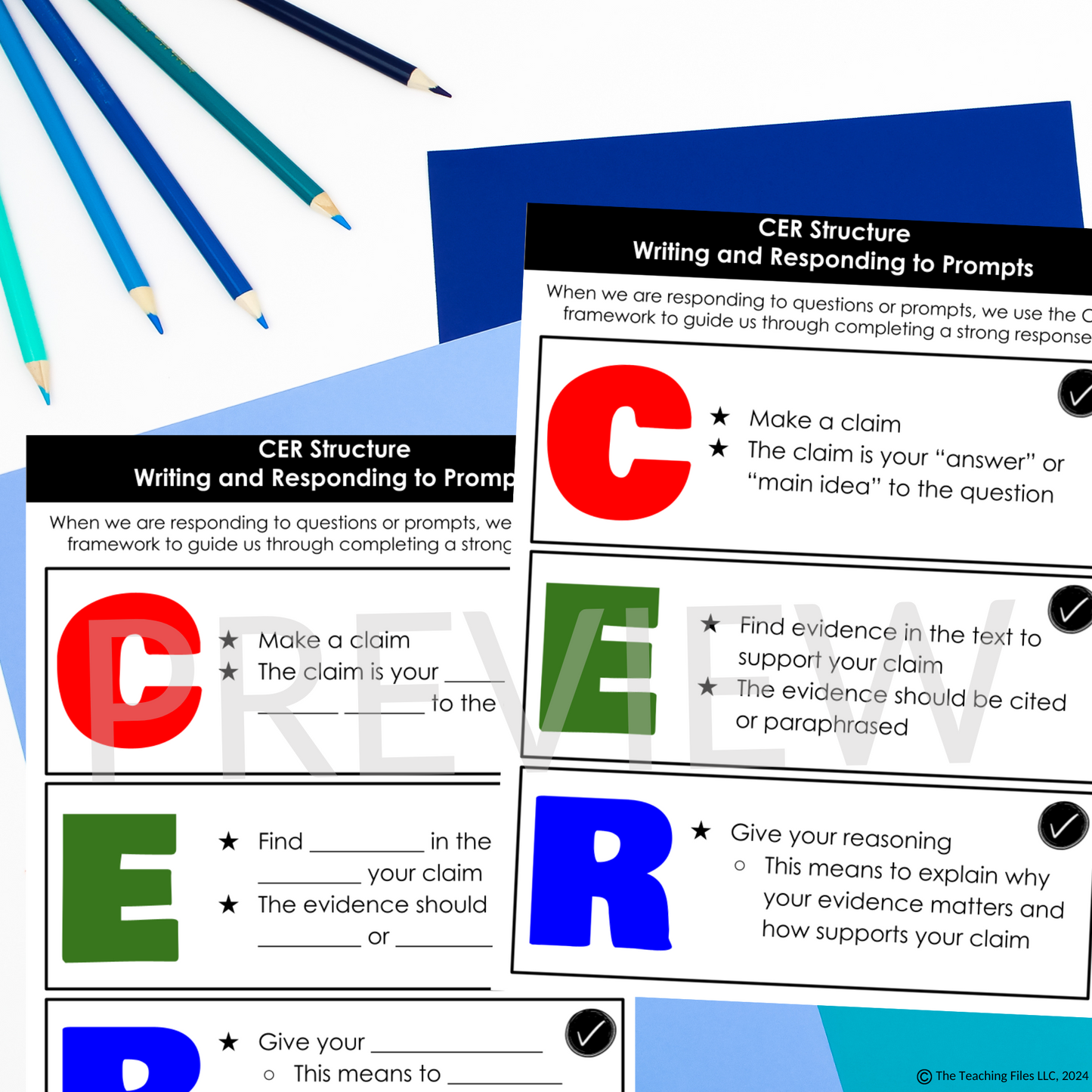 CER One Pager Notes Free Resource