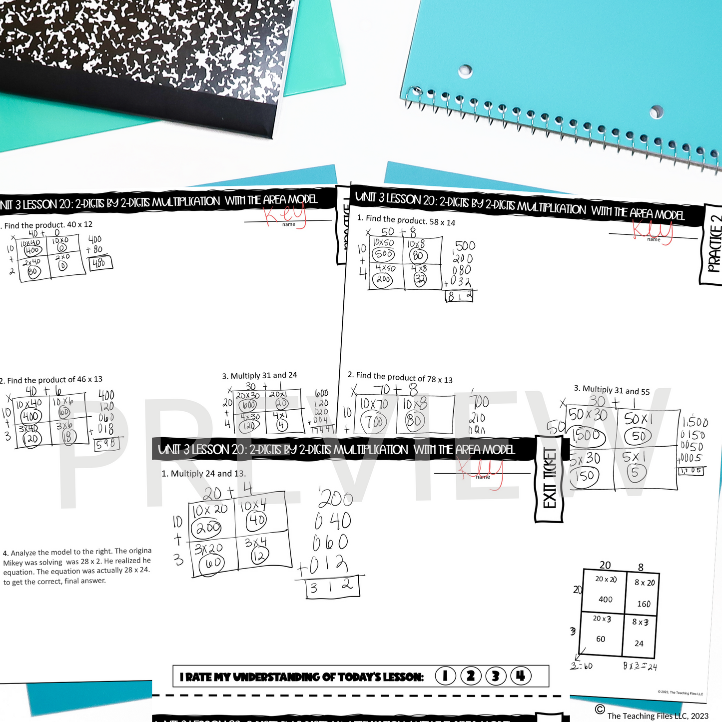 2-Digit by 2-Digit Multiplication | 4th Grade Math Guided Notes Lesson | CCSS-Aligned