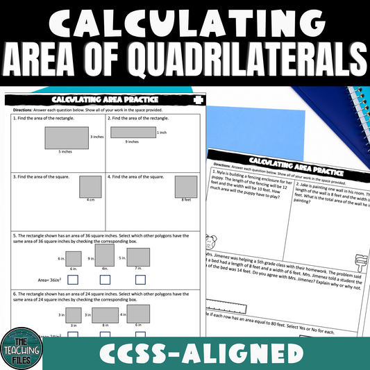 Area of Quadrilaterals Practice