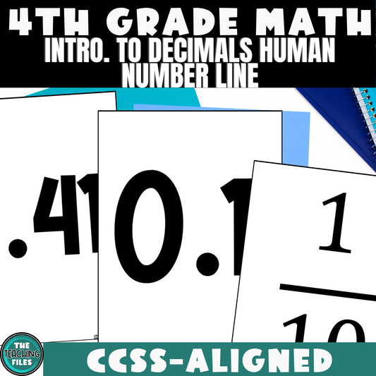 Introduction to Decimals Human Number Line Freebie