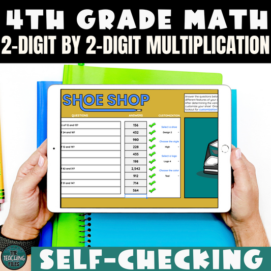 2-Digit by 2-Digit Multiplication Digital Self-Checking Activity