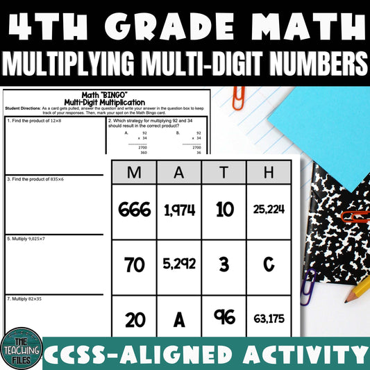 Multiplying Multi-Digit Numbers BINGO