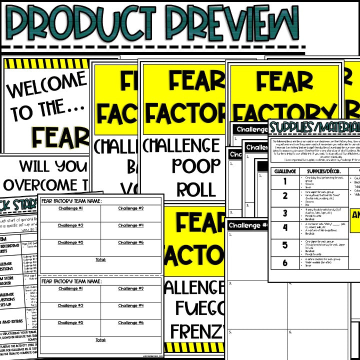 Fear Factory Day Classroom Transformation | 6th Grade Math Review | CCSS-Aligned