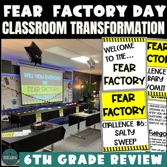 Fear Factory Day Classroom Transformation | 6th Grade Math Review | CCSS-Aligned