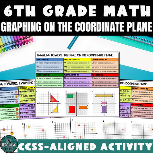 Graphing on the Coordinate Plane | 6th Grade Math Tumbling Towers Bundle