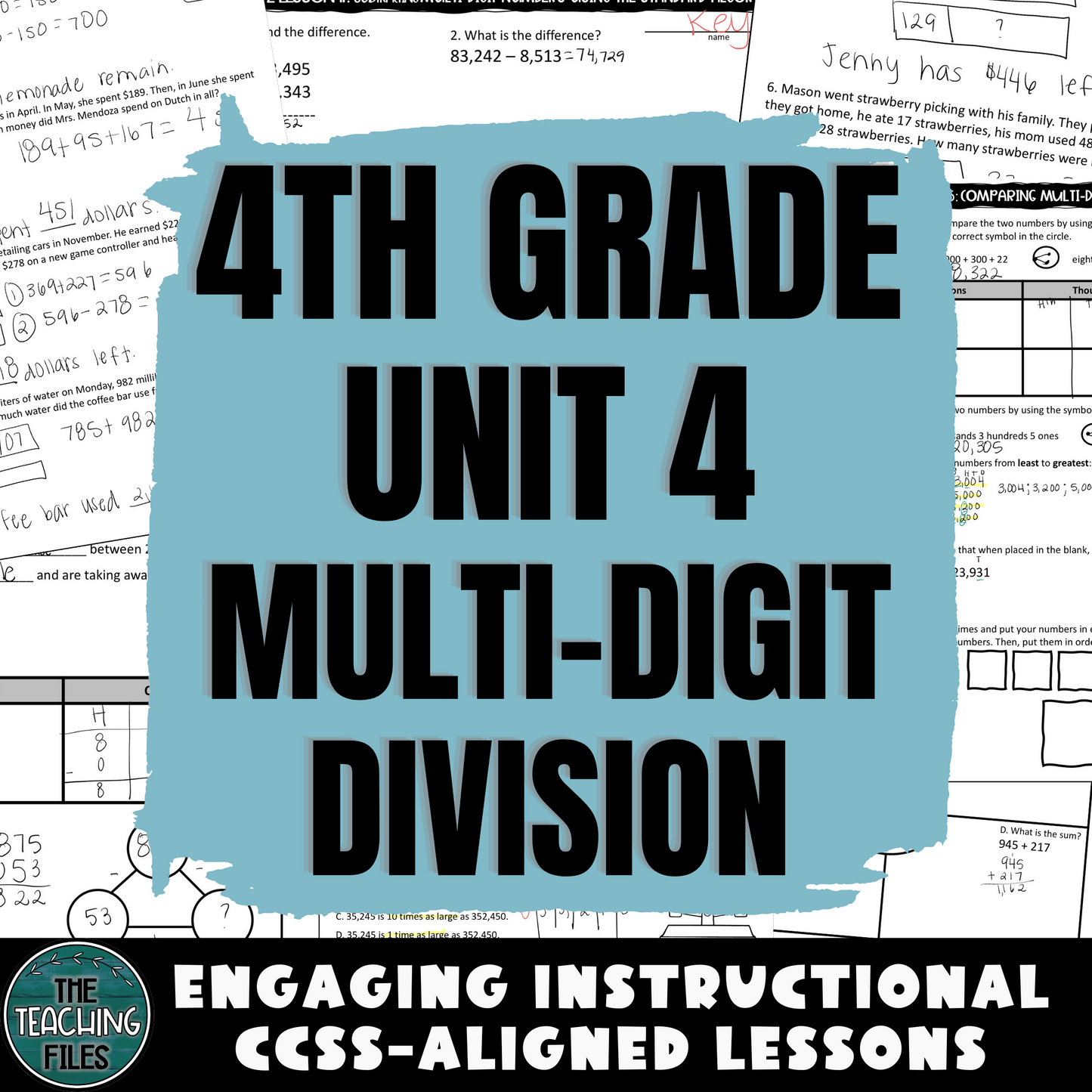 4th Grade Math Division Guided Notes Unit CCSS Aligned